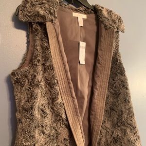 NWT: Chico’s brand faux fur vest.